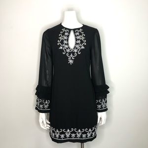 Maya Deluxe for ASOS Black Beaded & Chiffon Dress